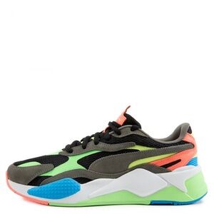 Puma Men's Vibrant Sneakers - Black, Green, Blue, Orange